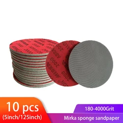 5 zoll Schaum Trocken Nass Schwamm Schleifpapier Disc Beflockung Zurück Samt 180-4000 Grit Schleif Werkzeuge Für Schleifen mirka schleifpapier