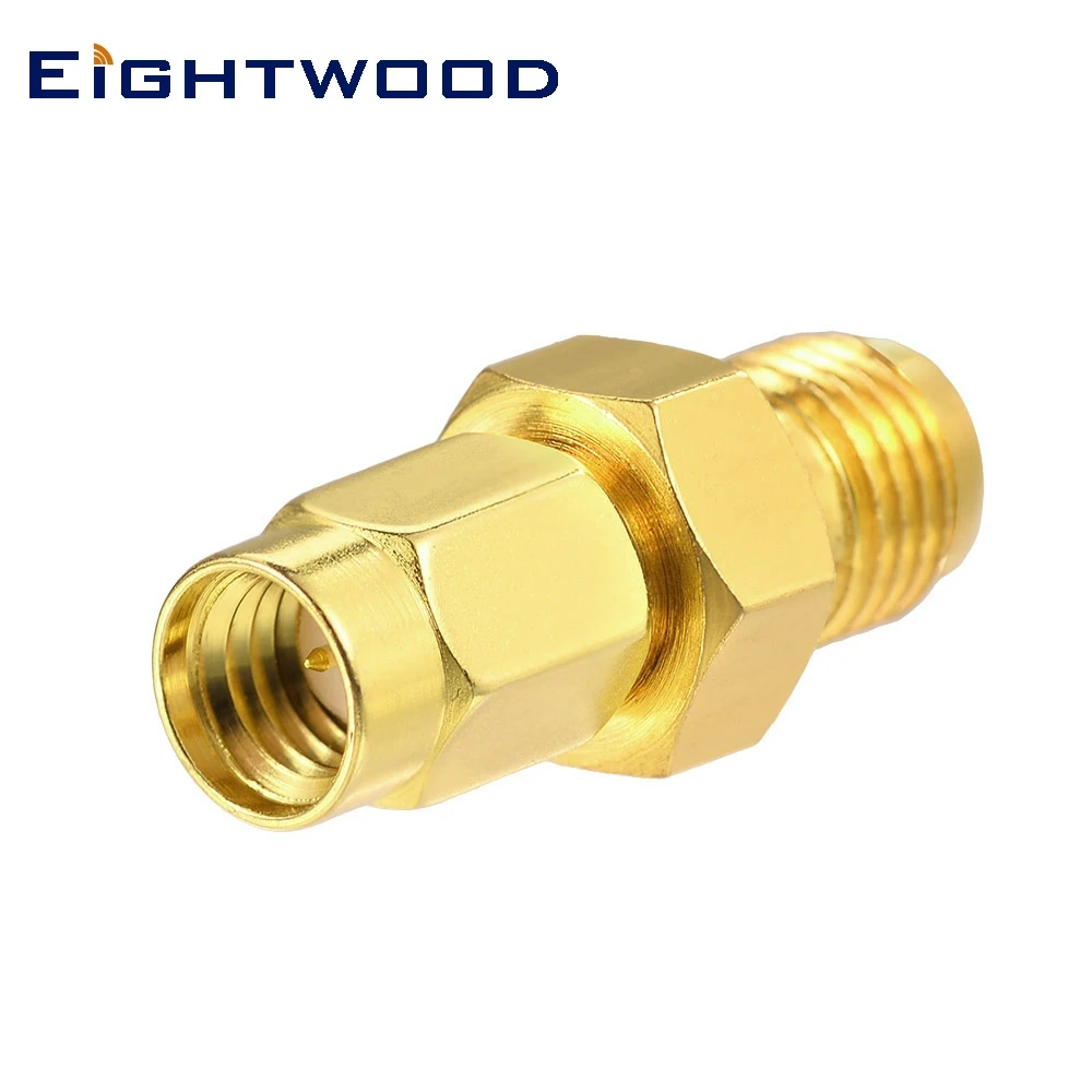 

Eightwood SMA to SSMA RF Coaxial Adapter SMA Jack Female to SSMA Plug Male RF Coaxial Connector Gold Plated Brass 50 Ohm