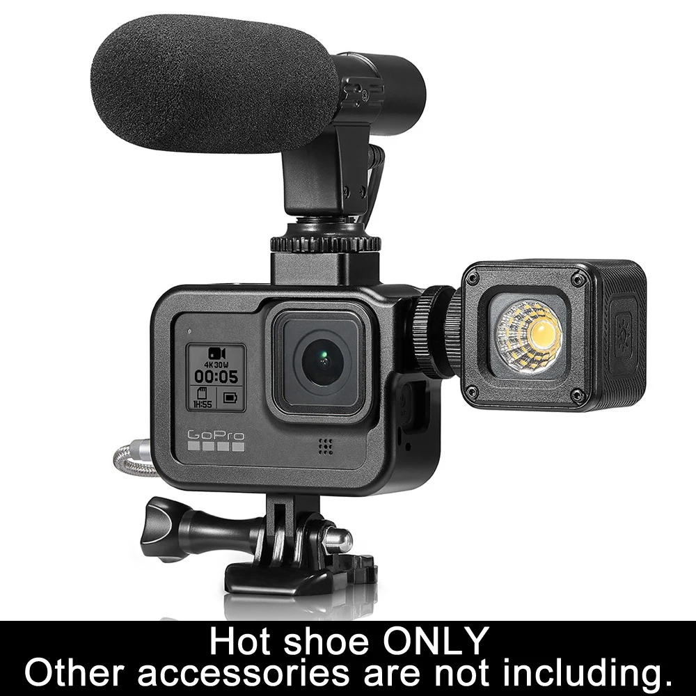 1/4 Hot Shoe Mount Phone Holder Metal Cold Shoe Adapter Bracket for DSLR Camera, Canon, Sony, Nikon, GoPro Hero Accessories