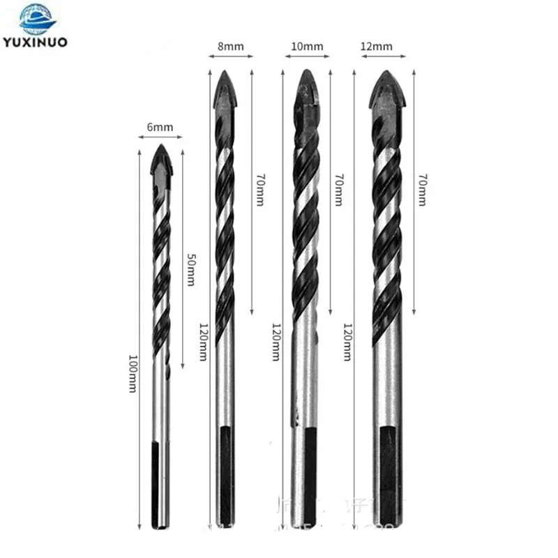 

6mm/8mm/10mm/12mm Triangular Tile Glass Ceramic Drill Bits Hard Alloy Triangle Porcelain Concrete Drill Bit Hole Opener for Wall