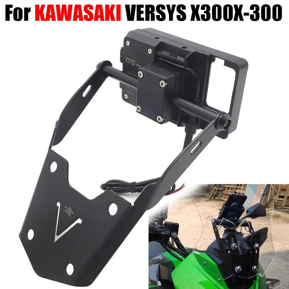 

Free Shpping versys 300X Navigation frame Motorcycle Accessories Modified Navigation Bracket Fit for KAWASAKI VERSYS X300 X-300