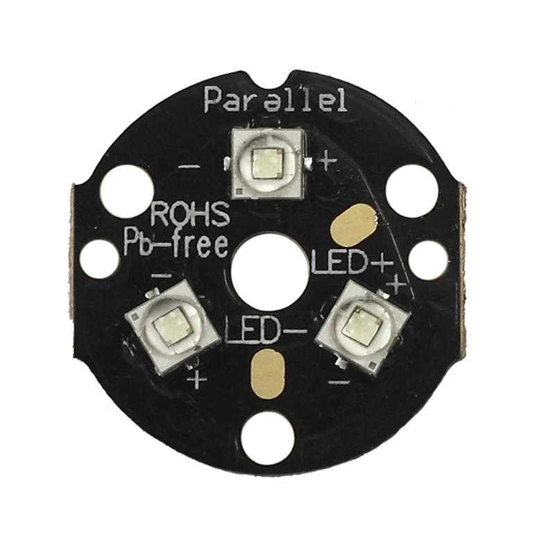 

Triple XP-E2 Green 530nm Green SMD 3535 LED on 20mm DTP Copper MCPCB Parallel with LENs Flashlight DIY Hunting Light