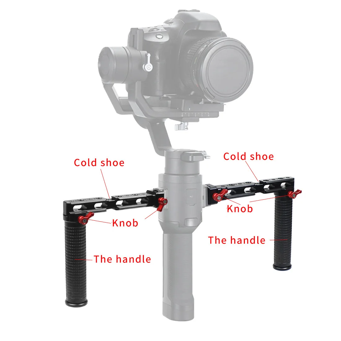 RS2 RSC2 Gimbal Extension Dual Handle Grip Side Handgrip Quick Release Knob Lock Mount for DJI Ronin RS RSC 2 Stabilizer Bracket