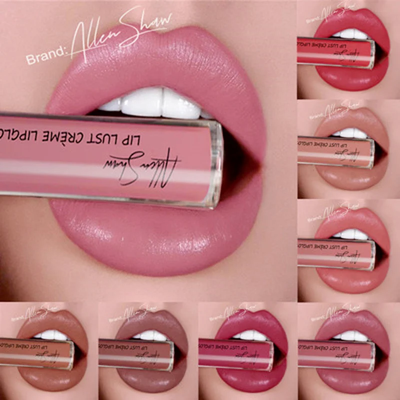 12 Colors Sexy Women Cream Texture Lipstick Waterproof Long Lasting Moist Lip Gloss Vivid Colorful Lipgloss Women Makeup