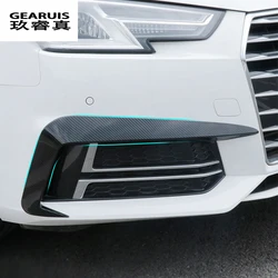Car Styling Front Fog Lamp Wind Knife Cover Strips Trim For Audi A4 B9 2017-2019 Spoiler Air Knife Exterior Modified Accessories