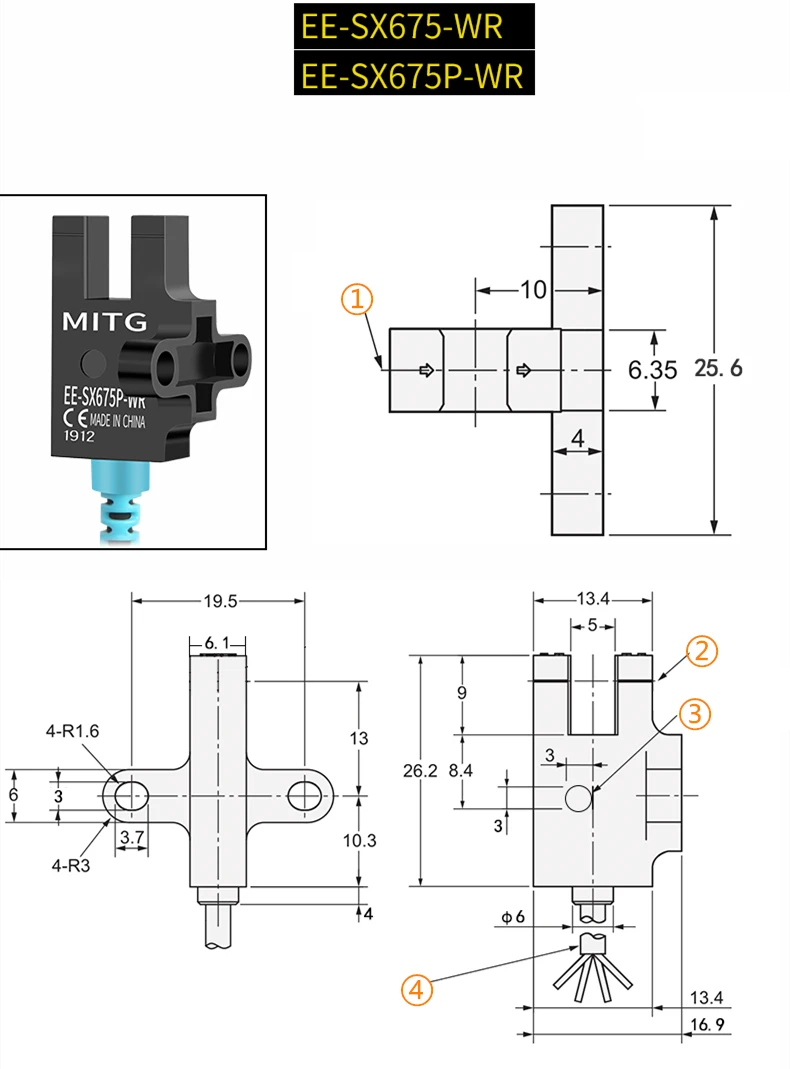 U-Förmigen Schlitz Lichtschranke EE-SX67 Serie SX 670 671 672 673 674 675 676 677 Induktion Grenze Sensor NPN PNP NO NC 5V-24V – Detail 20