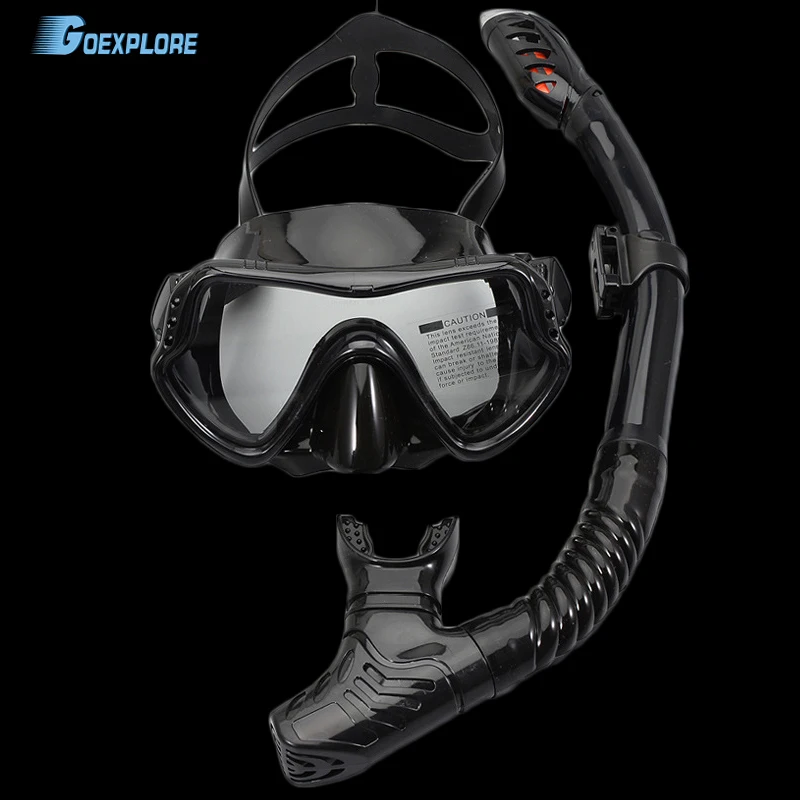 

Goexplore Scuba Diving Mask Professional Goggles Wide Vision Watersports Equipment With Anti-fog lens Breath Tube Underwater