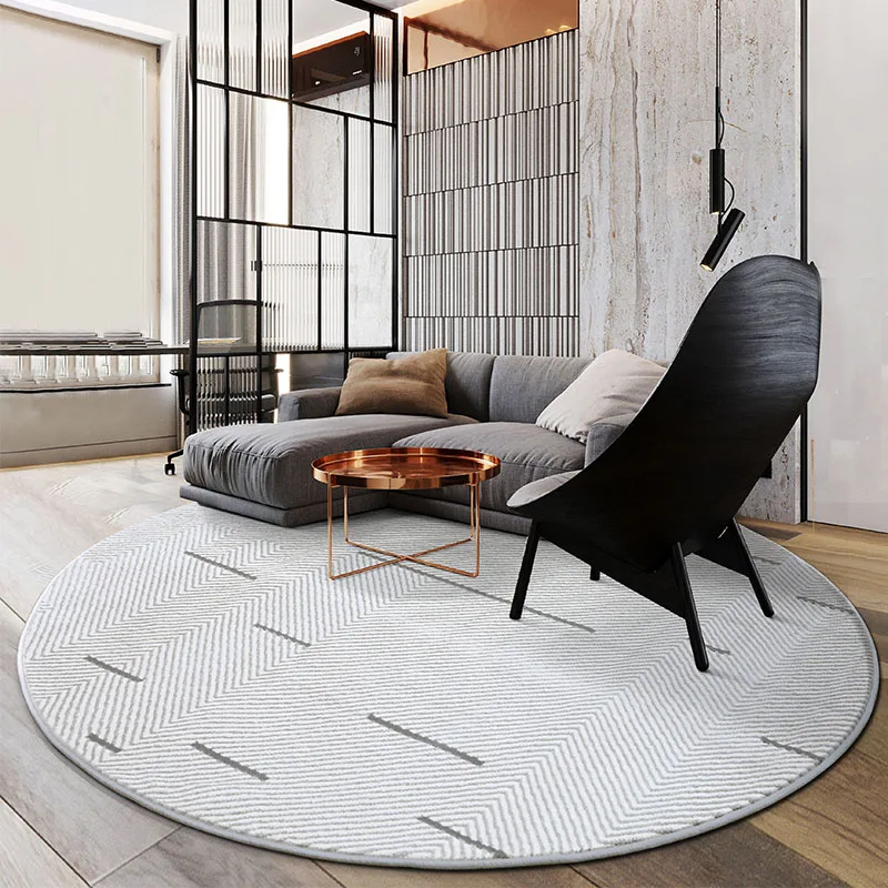 Concise Nordic Round Carpet Living Room Home Modern Bedroom Carpet Sofa Coffee Table Rug  Thick Polypropylene Computer Chair Rug