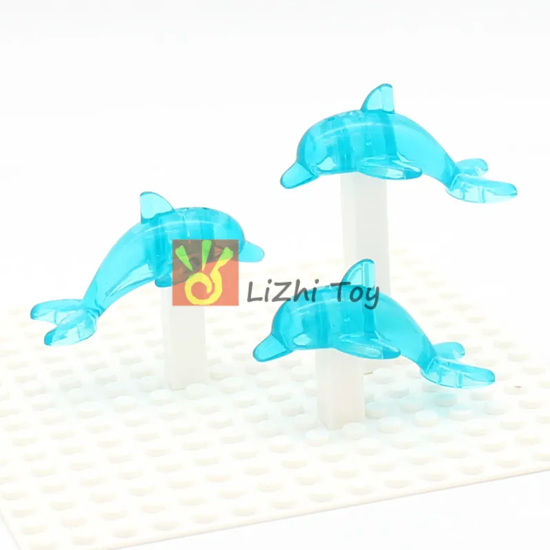 DIY Building Enlighten Block Bricks Ocean Animal Fish dolphin 64648 Compatible with Assembles Particles Figure MOC Toys