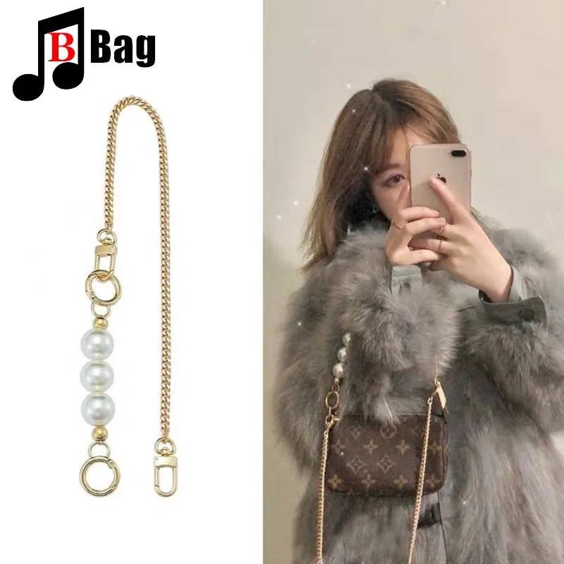 Personalized customization DIY Bag Parts Reform Change Bags Chains Belt Hardware Handbag Accessory Bag Pearl Metal Chain Strap