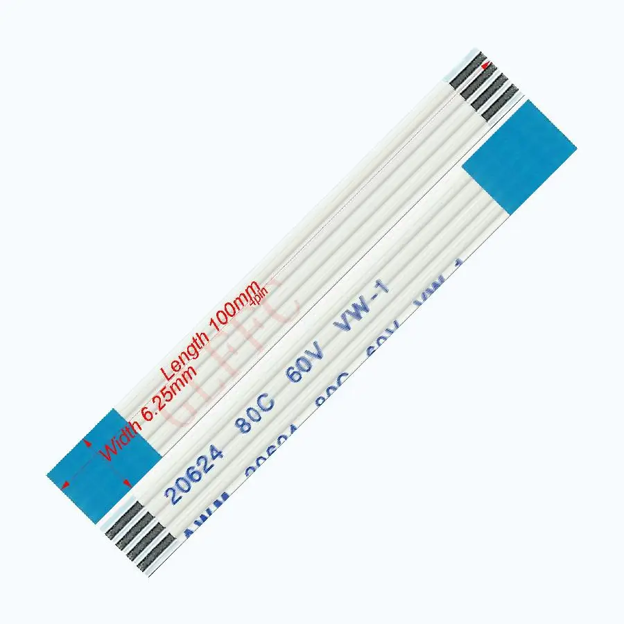 4pin 1.25pitch 100mm-7000mm B-type Flexible Flat Cable FFC awm 20624 ROHS for TTL LCD DVD Computer