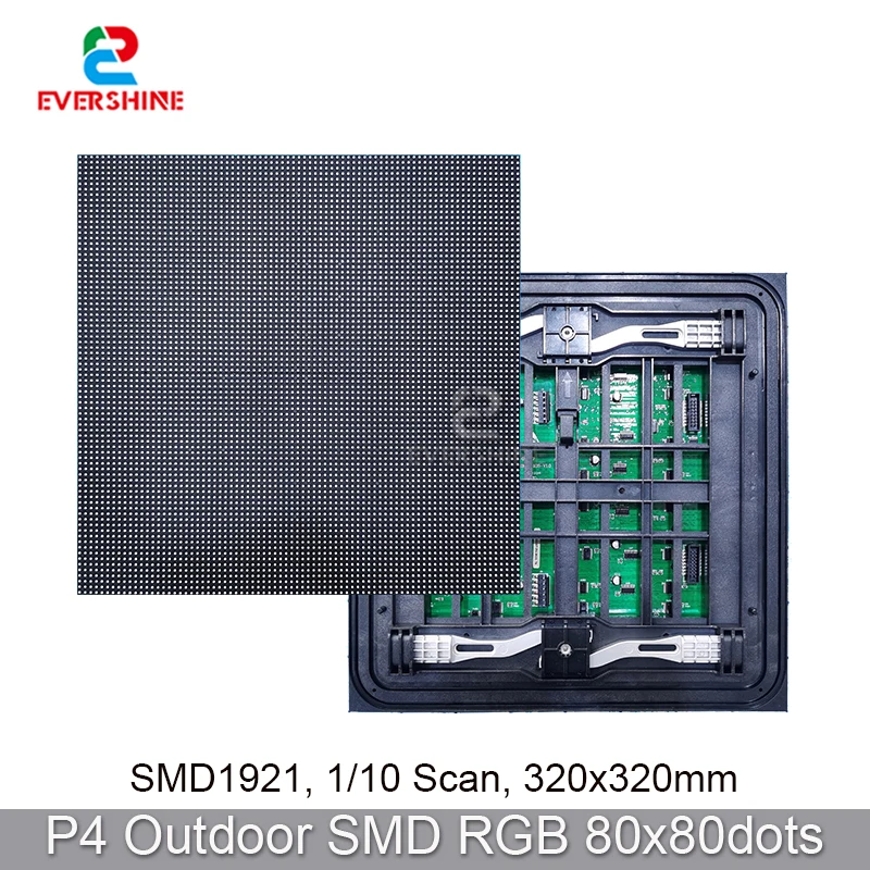 Front Maintenance Panel Matrix P4 Outdoor RGB Full Color Smd1921 320x320mm 80x80Dots 1/10s Led Display Screen Module
