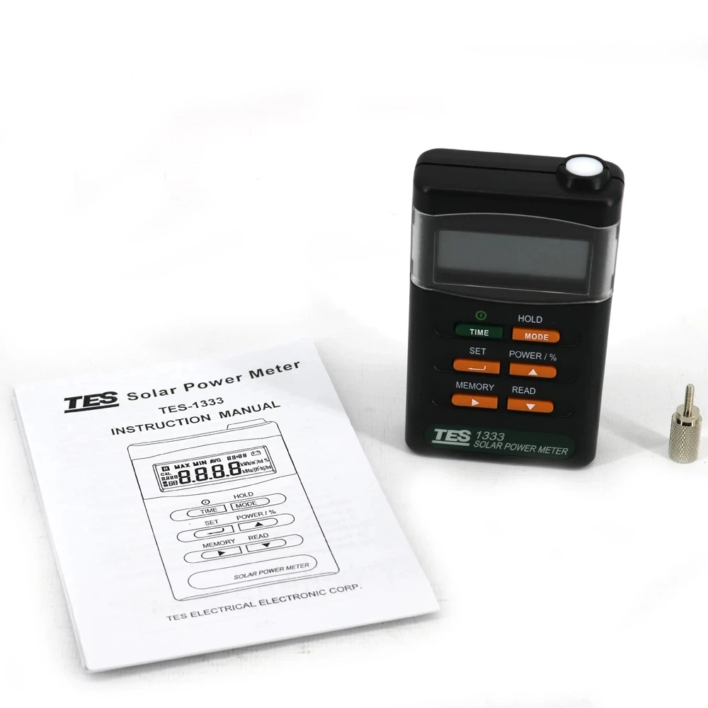 TES-1333 Solar Power Meter with User Calibration Factor Setting Function