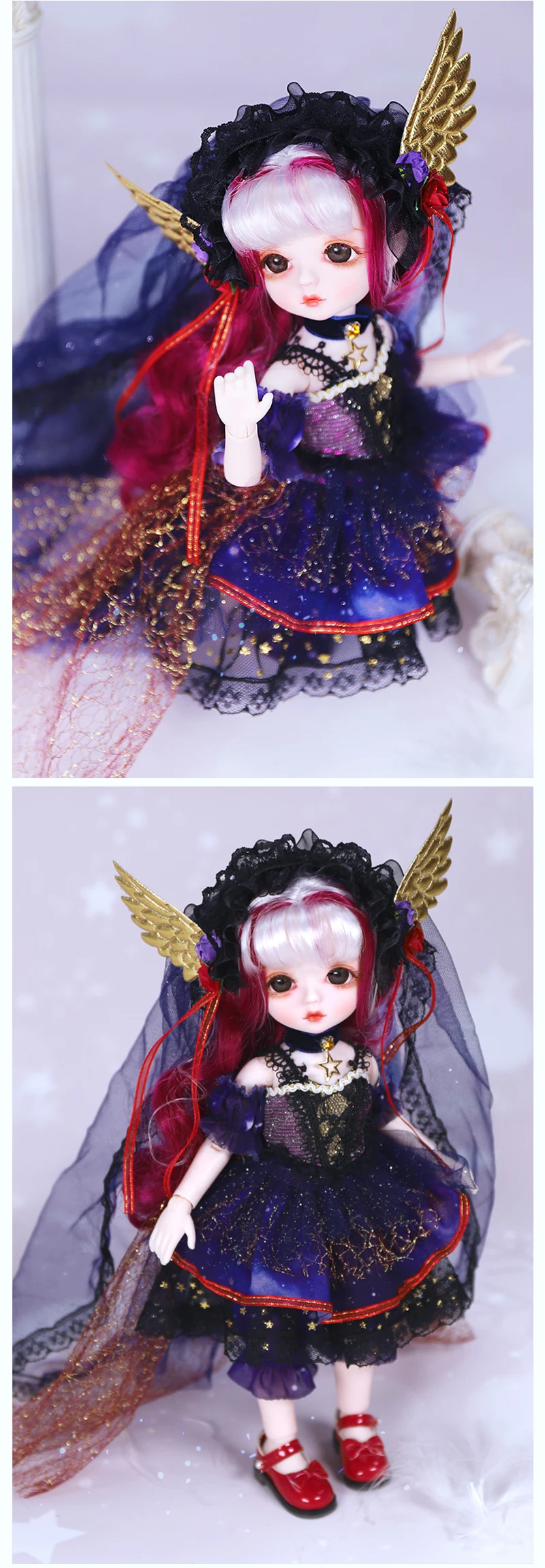 DBS DREAM FAIRY Puppe 1/6 BJD Name von Little Angel, mechanischer Gelenkkörper mit Make-up, inklusive Kopfhaut, Augen, Kleidung für Mädchen SD – Detail 28