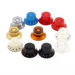 4pcs Electric Guitar Bass Top Hat Speed Control Volume Knobs multiple colors