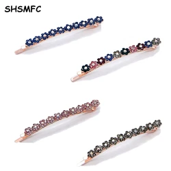 Fashion Women Girls Bling Crystal Hairpins Headwear Rhinestone Hair Clips Pins Barrette Styling Tools Accessories