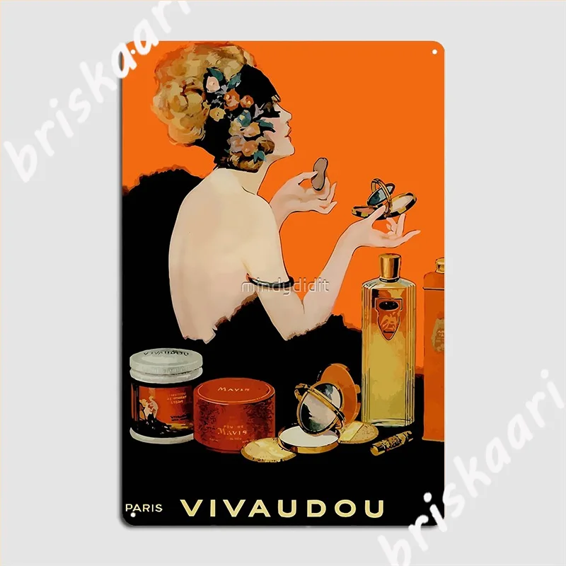 Vintage French Parfum Poster Metal Sign Pub Wall Plaque Home Design Tin Sign Posters