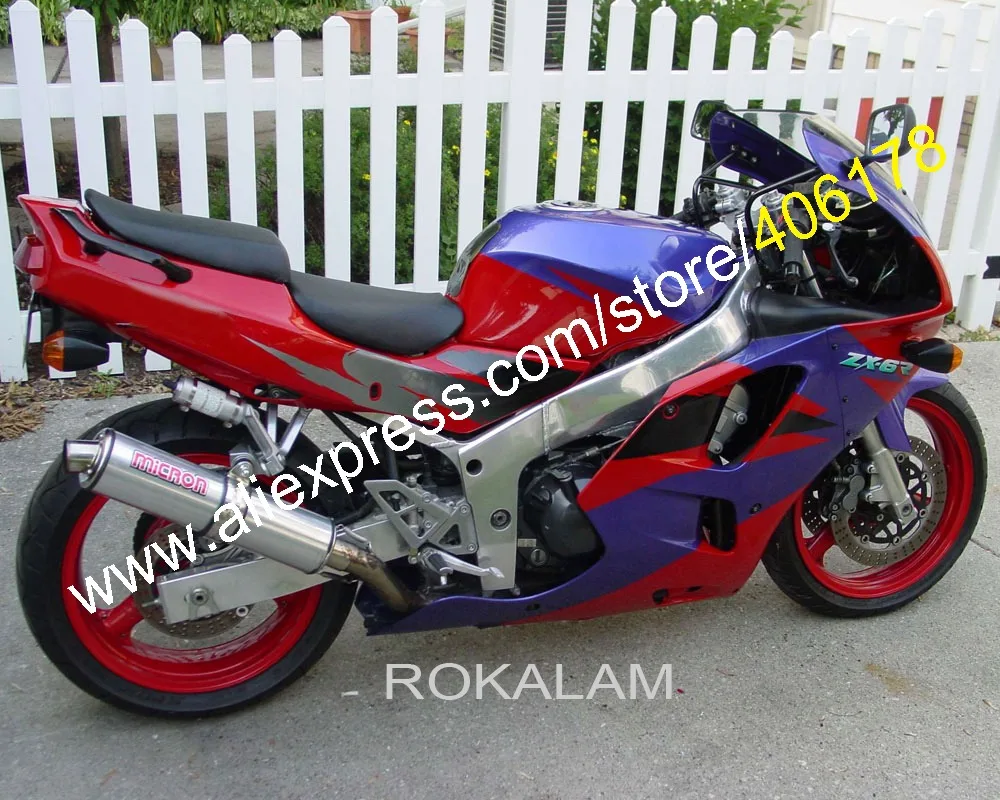 

Cheap Fairings For Kawasaki Ninja ZX-6R 94-97 ZX 6R 1994-1997 ZX6R 94 95 96 97 Multicolor Aftermarket ABS Body Kit