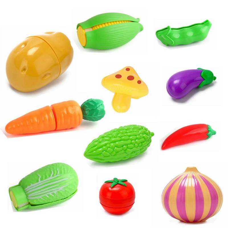 Pretend Play Kitchen Vegetable Toy Miniature Fake Food Tomato Carrot Cabbage Potato Corn Chili Model Girls Toys For Children 29