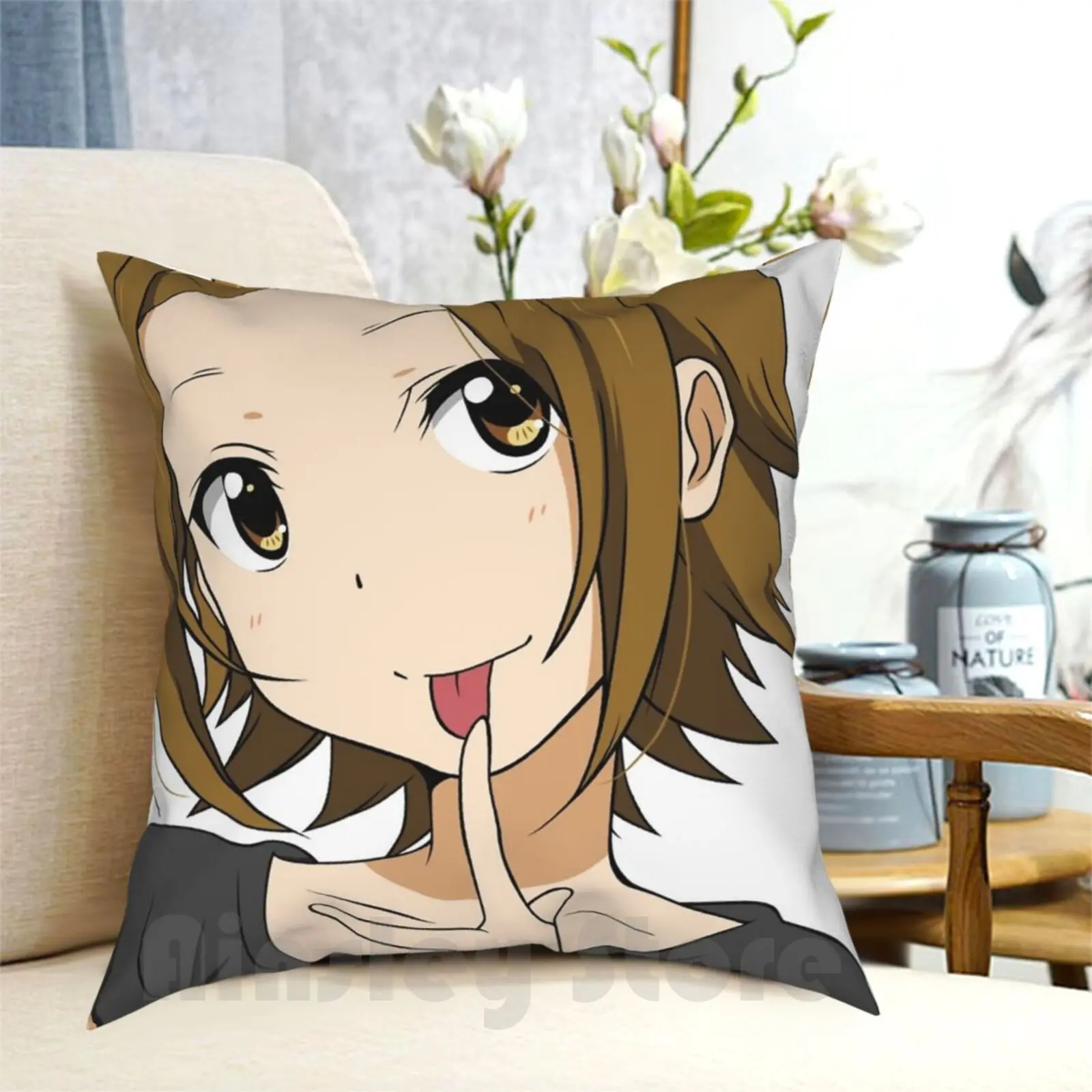 All Out Ritsu Stuff Pillow Case Printed Home Soft Throw Pillow Anime K On Ritsu Ritsu Tainaka