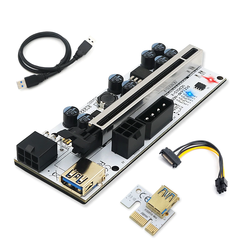 Pcie riser 010 usb 3.0 cabo riser para placa de vídeo VER010-X riser pci express x16 extensor riser cartão para btc bitcoin mineiro mineração