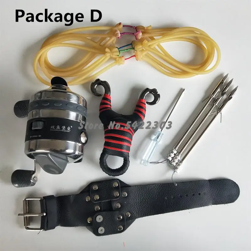 

High Quality Precision Slingshot Shooting Fish Slingshot Outdoor Fishing Catapult with High Power Rubber Band