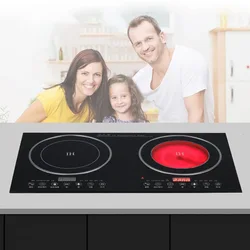 Household Double Induction Cooker Electric Hob Kitchen Embedded Electric Ceramic Stove Smart Electric Cooking Stove