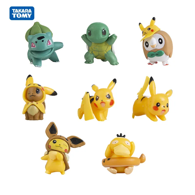 

8Pcs/Set Pokemon Pikachu Pet Collection Pocket Monste Figure Action Model Toys Kids Xmas Gift