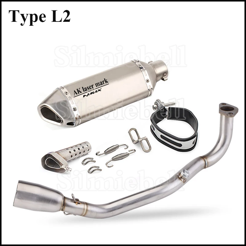 Slip on Motorcycle Exhaust Muffler System laser AK Escape Moto DB killer For Yamaha NMAX 125 NMAX 155 NMAX125 NMAX155 2020 2021