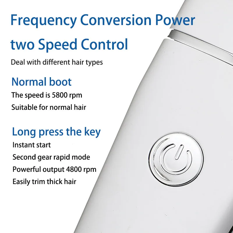 Cortador de cabelos elétrico usb, duas velocidades, cerâmica, carregamento rápido, aparador de cabelo, máquina profissional recarregável para crianças