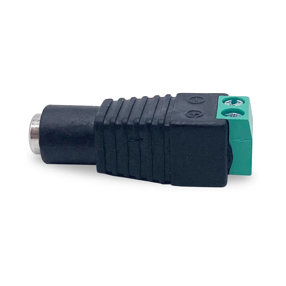 Power Cord Wire to DC 5.5*2.1mm Female Jack Adapter Fast Connector Line Power Plug 5V 12V 24V Led Strip CCTV Camera