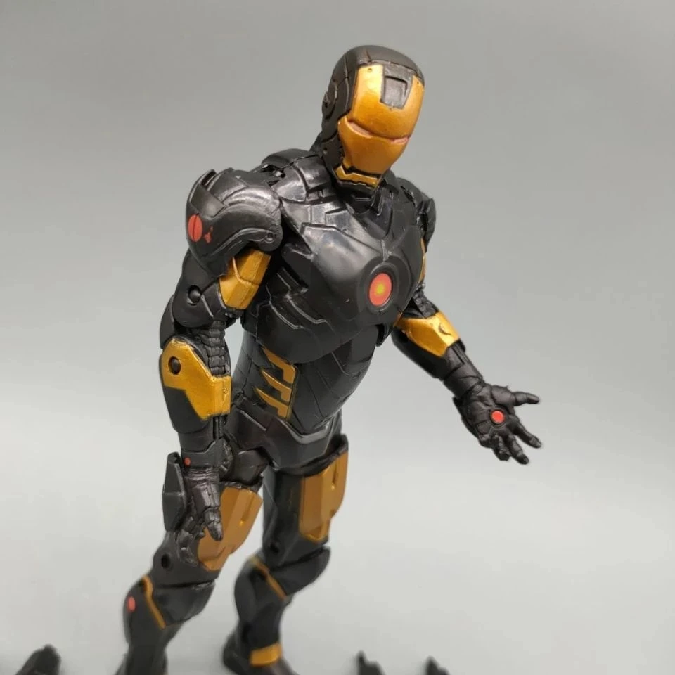 Marvel Legends Avengers Złoty Czarny Iron Man 15 cm Figurka Akcji Bez Opakowania