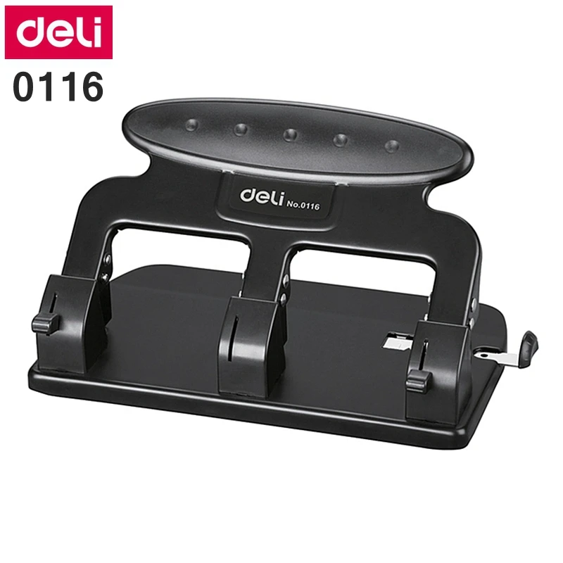 Deli 0116 Office Desk 7mm 3-Hole desk punch three hole punch /punch 35 sheets 3 hole punch