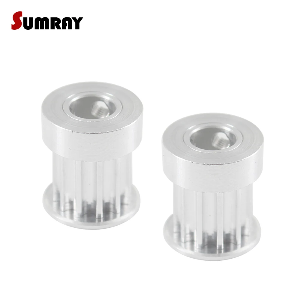 

SUMRAY Timing Pulley 5M Type 10T Bore 5/6/6.35/7/8mm Pulley Wheel 16/21mm Belt Width Stepper Motor Belt Pulley 2PCS