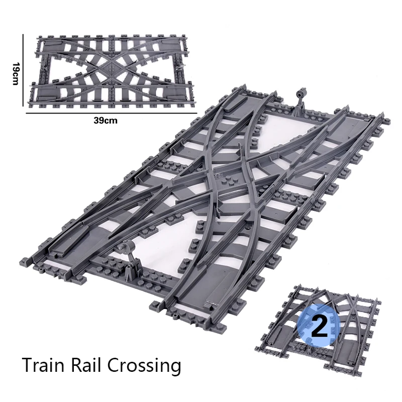 Nuovi treni della città interruttore flessibile binari ferroviari rotaie incrociate biforcite morbide piste diritte blocchi da costruzione mattoni giocattoli MOC