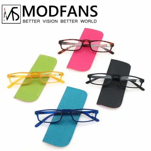 Imagen 2 del producto Gafas de lectura para hombre y mujer, montura ultraligera Rectangular, gafas para lectores pequeños, bisagra de resorte de alta calidad con dioptrías + 1,0 ~ + 4,0