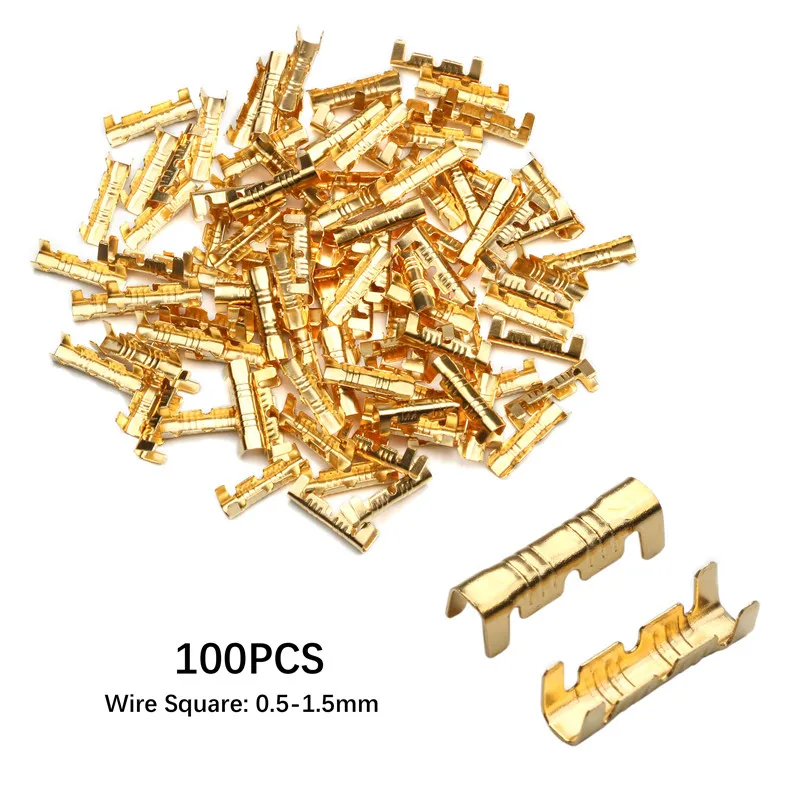 100ชิ้น/เซ็ต U-ประเภทขั้วต่อ Docking Line กดปุ่ม Quick Connect Terminal สายไฟ0.5 To1.5สแควร์