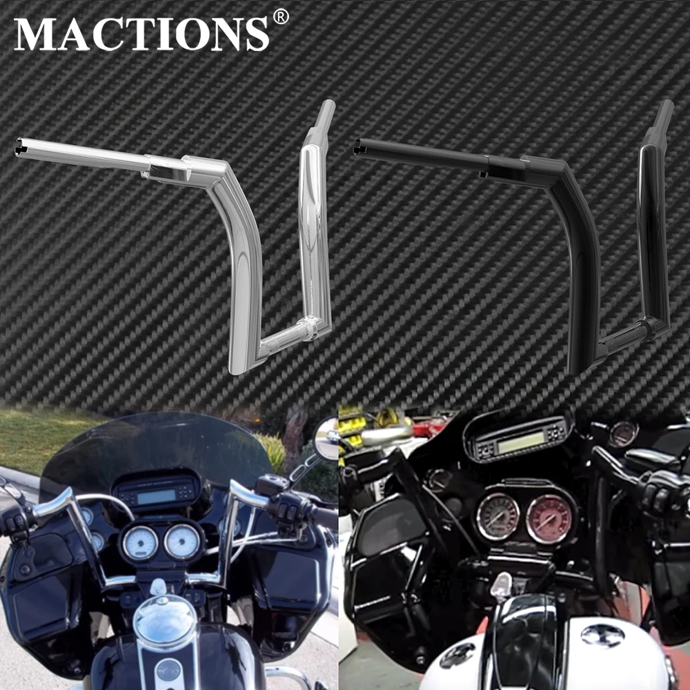 

Motorcycle 12" 14" 16" Bar Handlebars Black/Chrome Z Drag Bar Wet Clutch For Harley Touring FLHRXS Road King Special FLHR 14-Up