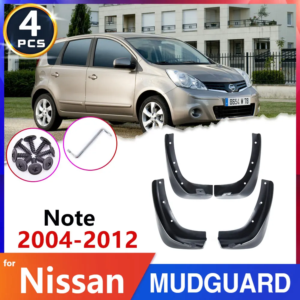 

Car Tire Fender Mud Flap for Nissan Note 2004~2012 E11 2005 2006 2007 2008 2009 Automative-Goods Mudguard Splash-Proof Guards