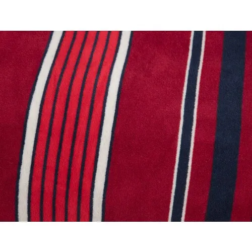 Madame Coco Belle Stripe Cotton Double Bed Blanket-Burgundy