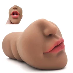 3D Mouth Blowjob Male Masturbator Real Deep Throat Oral Cup With Tongue Tooth Artificial Pocket Vagina Adult Sex Toys for Men