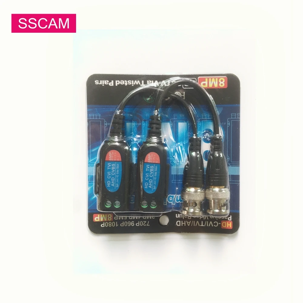 

5Pairs Twisted CCTV Passive Video Balun BNC HD 8MP AHD CVI TVI Twisted Pair Transmitter for 720P 960P 2MP 5MP 8MP AHD Cameras