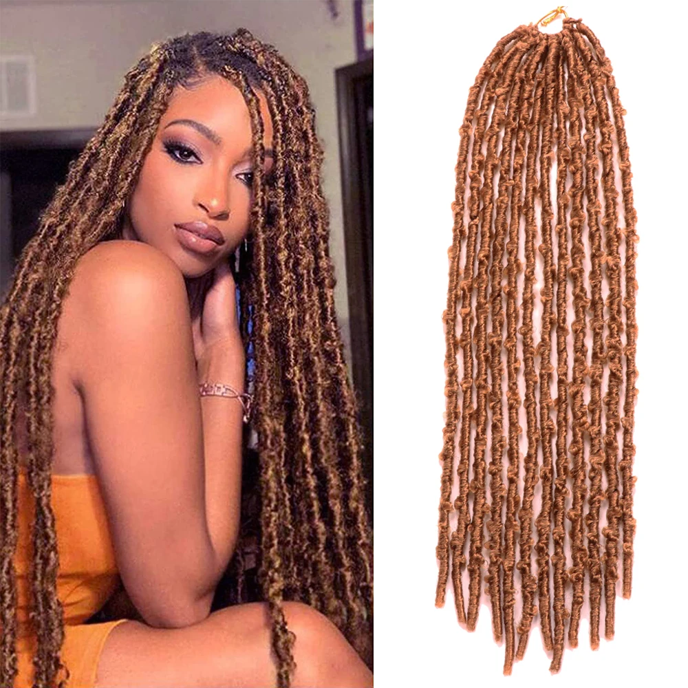 Dansama 18 24inch Synthetic Handmade Butterfly Locs Crochet Hair Distressed Faux Locs Crochet Braids Hair Extension For Woman