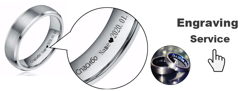 Somen 6mm 8mm Silver Color Tungsten Ring Men's and Women's Matte Wedding Ring High-polished Steel Color Comfortable Fit