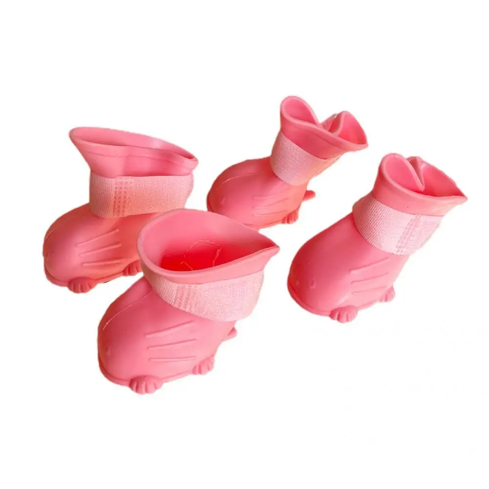 Dog Boots Reusable Dog Rain Boots Rubber Flexible  Universal Cat Rain Shoes Paws Cover