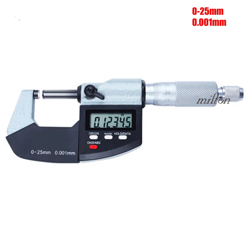 Elektronische Buiten Micrometer 0-25Mm 25-50Mm 50-75Mm 75-100Mm 0.001mm Digitale Micrometer Gauge Meter Micrometer Meetinstrumenten
