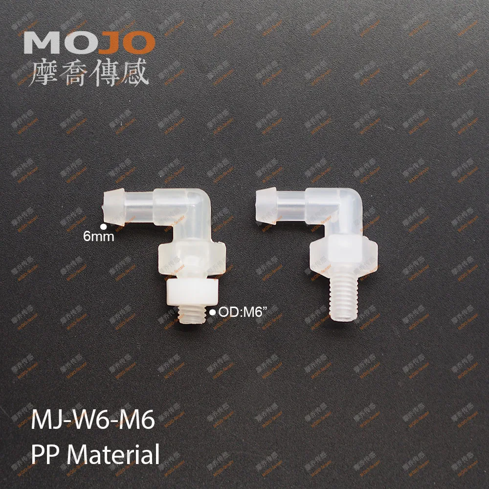 

2020 Elbow type joint MJ-W6-M6 6mm to M6 male thread connector pipe fitting 1000pcs