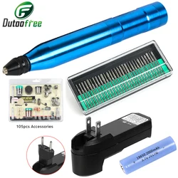 3.7V Variable Speed Cordless Drill  0.3-3.5mm Engraving Pen Dremel Tool For Carving Tool Polish Sanding Tool Set Kit