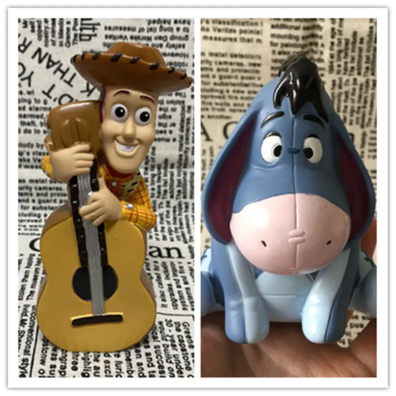 1PCS 10cm Exquisite workmanship Disney Toy Story Woody eyore donkey ornaments collection ornaments