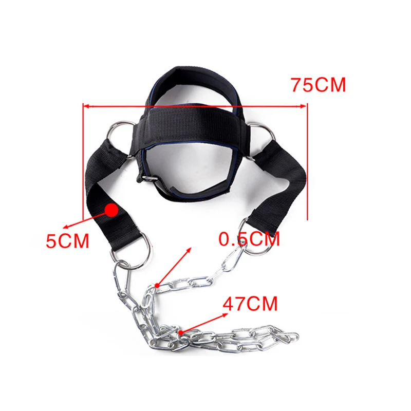 Head Harness Strengh Exercise Strap With Chain Adjustable Neck Power Training Belt Gym Fitness Weightlifting Equipment SAL99